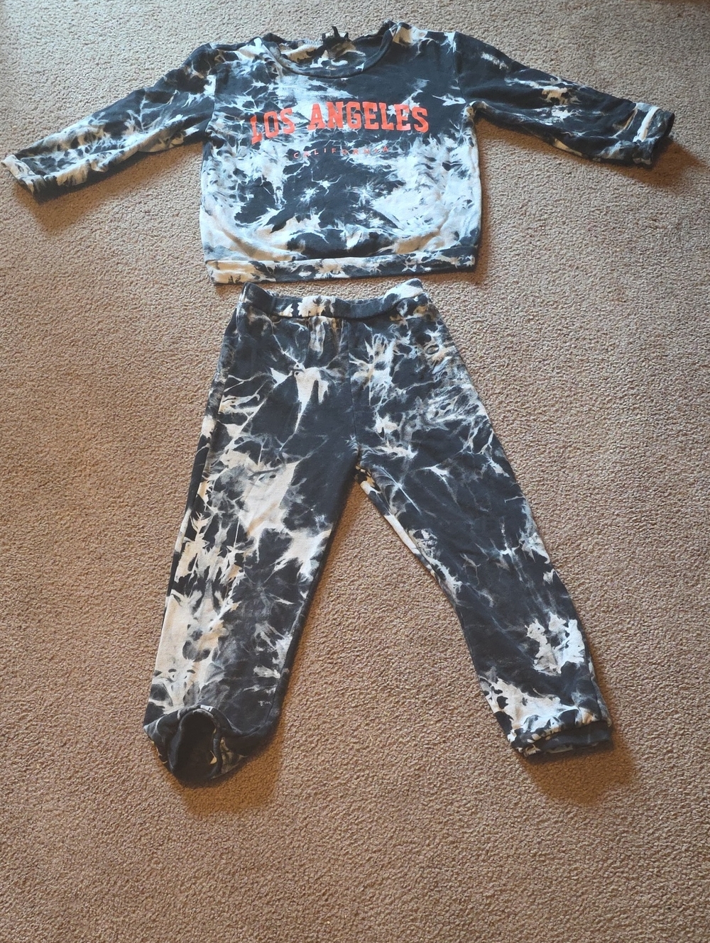 Kids Los Angeles' Sweatshirt & Joggers Set - Black/White - Picture 3 of 5